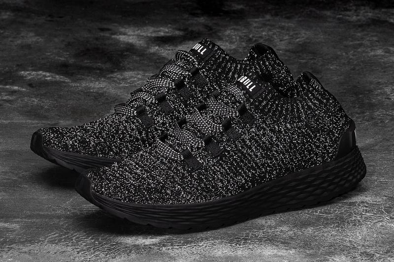 Black Nobull Reflective Knit Runner Men's Running Shoes | CA X1173Y